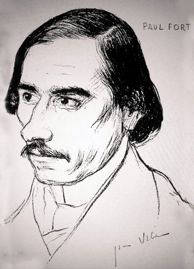 Paul Fort, kolem roku 1900 (kresba) od Jean Veber