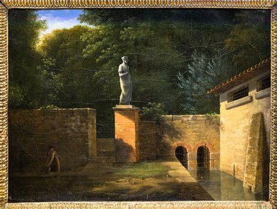 Socha nebo interiér parku (olej na plátně) od Jean Victor Bertin