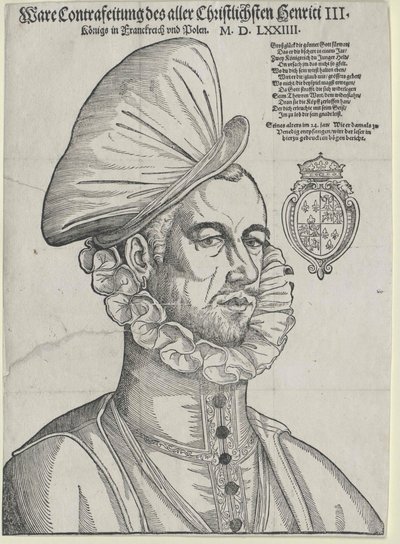 Francouzský král Jindřich III (tisk) od Jean de (after) Court