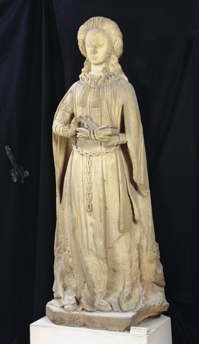 St. Suzanne, ze zámku vévodů de Bourbon, Chantelle, cca 1500-03 (vápenec) od Jean fl.c.1465-c.1516 Guilhomet