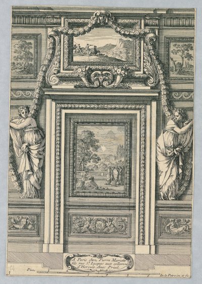 Design for Door, od "Placarts Out Ornemens" od Jean le Pautre