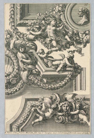 Design pro malované rámy, z "Bordures de Tableau" od Jean le Pautre