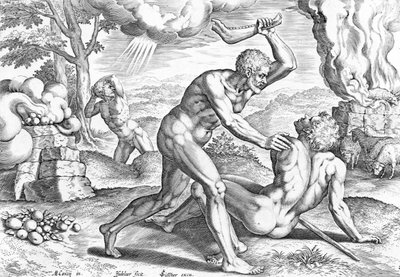 Kain zabíjí Ábela od Jean or Johann Sadeler