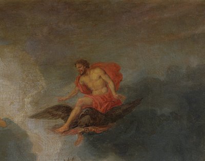 Zeus, detail z The Groves of Versailles, 1688-93 od Jean the Younger Cotelle