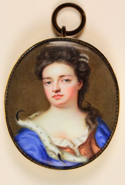 Queen Anne (akvarel na pergamenu) od Jean the Younger Petitot
