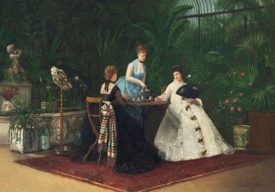 Čaj v zimní zahradě, 1893. od Jeanne Samson