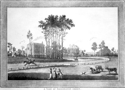 Pohled na Paddington Green, 1782-3 (akvatinta) od Jefferyes Hammett O