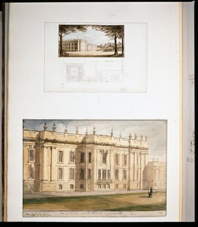 Návrhy pro East Elevation, Chatsworth House od Jeffry Wyatville
