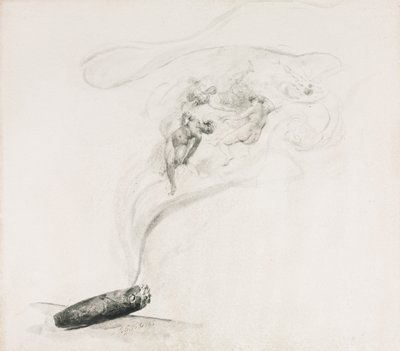 V Kouři od Jehan Georges Vibert