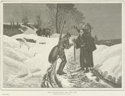 Kobylka a mravenec od Jehan Georges Vibert