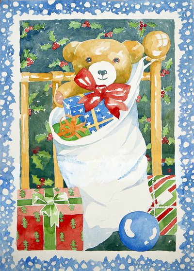 Vánoční punčocha, 2011 (akvarel) od Jennifer Abbott