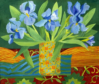 Iris, 2014 (akryl na plátně) od Jennifer Abbott