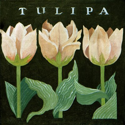 Tulipány, 2013 (akryl na plátně) od Jennifer Abbott