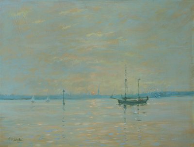 Southampton Water Sunset (olej na plátně) od Jennifer Wright