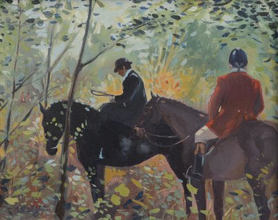 Lov - čekání (olej na plátně) od Jennifer Wright