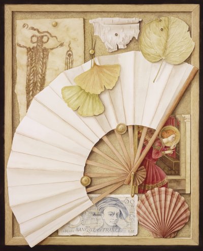 Trompe LOeil s ventilátorem, 2005 (wc na papíře) od Jenny Barron