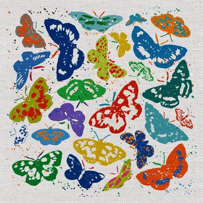 Dancing Butterflies, 2022 (smíšená média) od Jenny Frean