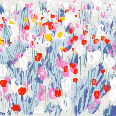 Tulipánové pole od Jenny Frean