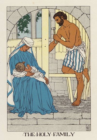 Svatá rodina (barevná litografie) od Jenny Wylie