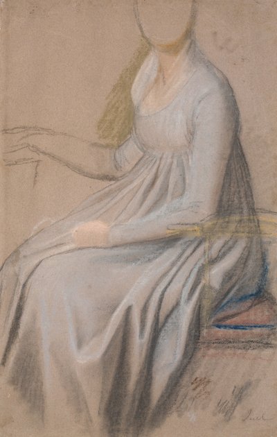 Studie kostýmů k portrétu hraběnky Agnete Marie Rosencrone od Jens Juel