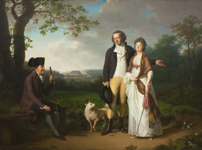 Niels Ryberg se svým synem Johanem Christianem a jeho snachou Engelke, rozenou Falbe od Jens Juel