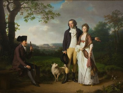 Niels Ryberg se svým synem Johanem Christianem a jeho snachou Engelke, rozená Falbe, 1797 od Jens Juel