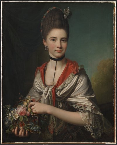 Portrét Anny Elisabeth Battier, rozené Storp od Jens Juel