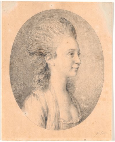 Portrét Susanne Elisabeth Holmové, zvané Julie, první Juelovy snoubenky od Jens Juel
