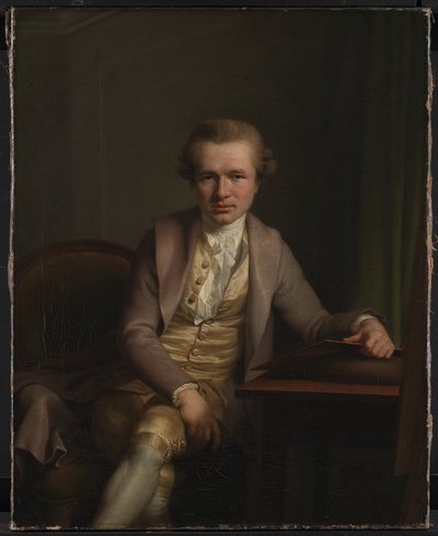 Rytec Johann Friderich Clemens u svého pracovního stolu od Jens Juel
