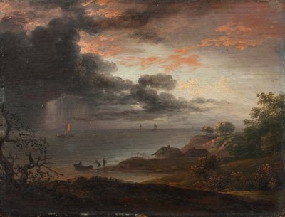 Bouřka padající do moře od Jens Juel