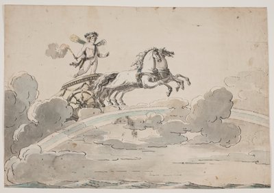 Cupid (Eros) na voze na duhu od Jens Petersen Lund