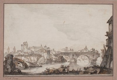 Capriccio med bl.a. Rozbitý most. Řím od Jens Petersen Lund