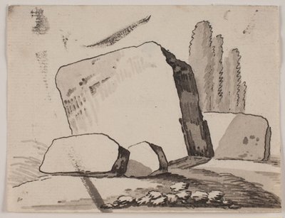 Úlomky ruin a cypřiše od Jens Petersen Lund