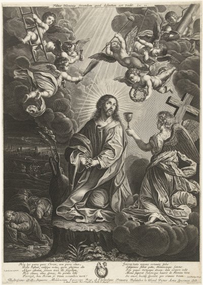 Kristus v zahradě Getsemanské Kristus na hoře Olivetské od Jeremias Falck