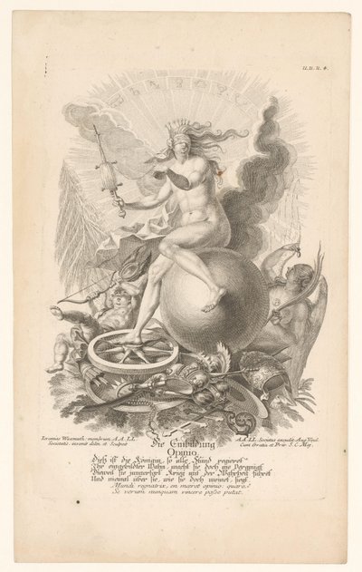 Alegorie falešné víry (Opinio) Die Einbildung / Názor (název na objekt) Alegorie (název série) od Jeremias Wachsmuth