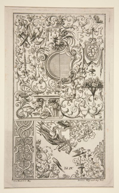 Ornamentální groteskní design od Jeremias Wolff