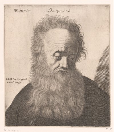 Portrét Diogena ze Sinope Diogenes (název na objektu) Busty filozofů a králů (název série) od Jerôme David (attributed to)