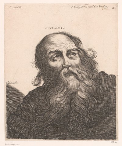 Portrét Sokrata Sokrates (titul na předmětu) Busty filozofů a králů (název série) od Jerôme David
