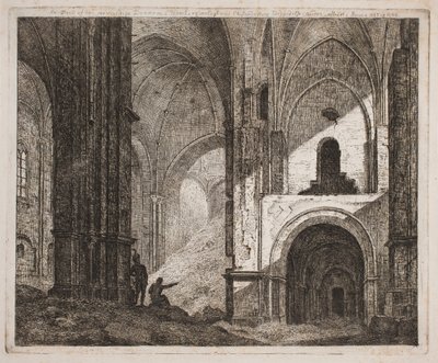 Interiér ze stejné ruiny 1806 od Jes Bundsen