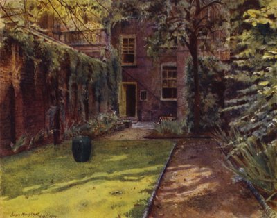 Carlyle House, Pohled na zahradu a dům (barevné lito) od Jessie MacGregor