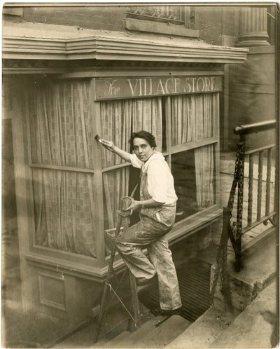 Charlotte Powell, vesnická malířka, cca 1905-16 (želatinová stříbrná fotografie) od Jessie Tarbox Beals