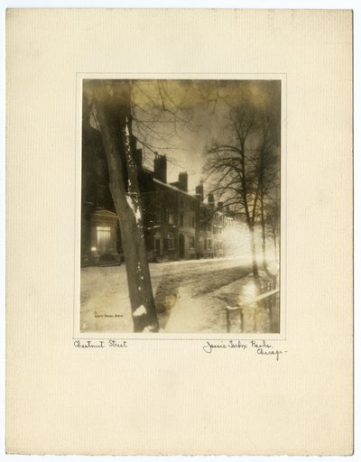 Chestnut Street, Boston, USA, cca 1902-10 (želatinová stříbrná fotografie) od Jessie Tarbox Beals