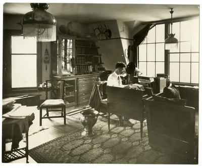 Ernest Thompson Seton, kolem roku 1918 (želatinová stříbrná fotografie) od Jessie Tarbox Beals