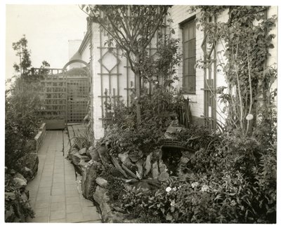 Zahrada paní Reginy Jaisové, cca 1936-37 (želatinová stříbrná fotografie) od Jessie Tarbox Beals