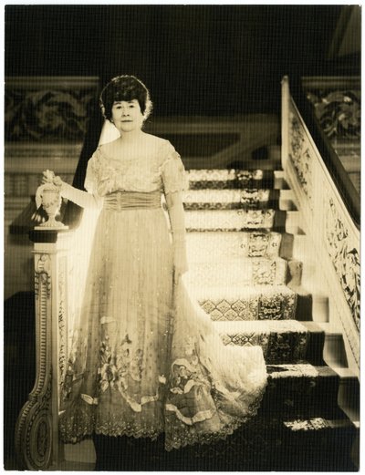Paní Frank G Loganová z Chicaga, mecenáška umění, kolem 1931-34 (želatinová stříbrná fotografie) od Jessie Tarbox Beals