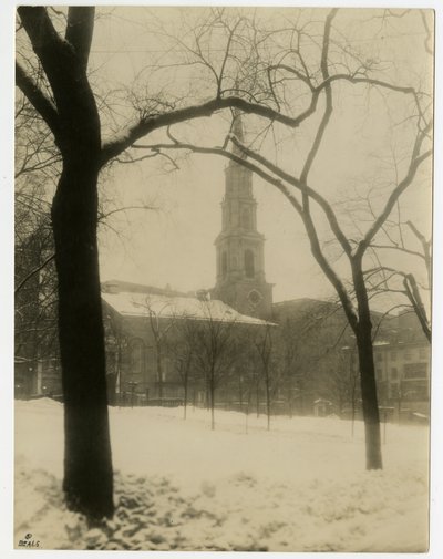 Park Street Church, Boston, USA, cca 1902-10 (želatinová stříbrná fotografie) od Jessie Tarbox Beals