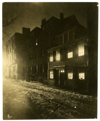 Pinckney Street, Boston, Mass, USA, cca 1902-10 (želatinová stříbrná fotografie) od Jessie Tarbox Beals
