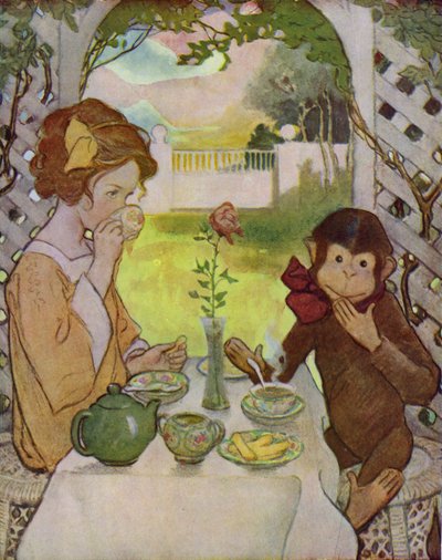Kráska a zvíře (barva litho) od Jessie Willcox Smith