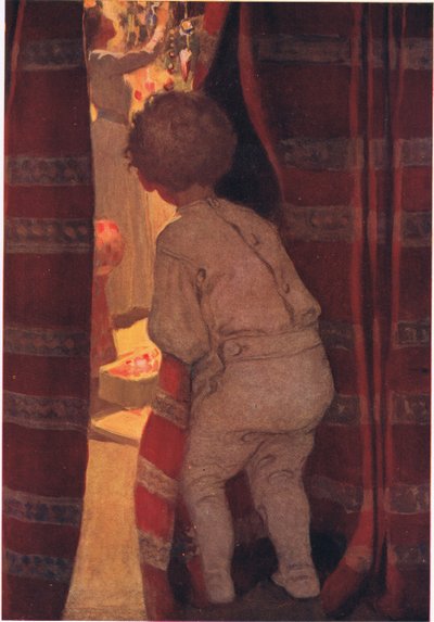 Vplížil se dolů, aby nahlédl do salonu (barva lito) od Jessie Willcox Smith