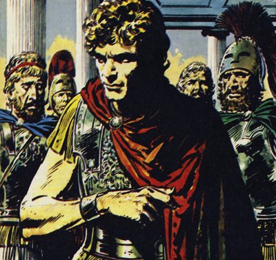 Alexandr byl tyran, který podplácel nebo zabíjel své odpůrce (barevná litografie) od Jesus Blasco